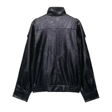 The Custom Women's Asymmetric Stand-Collar Bomber Jacket image 1