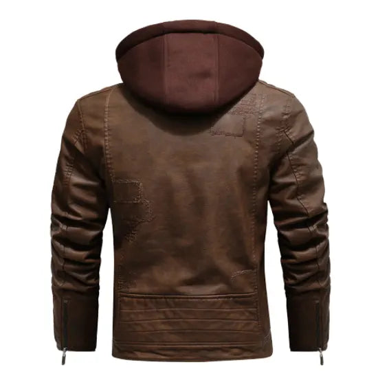 The Custom Hooded Moto Leather Jacket image 1