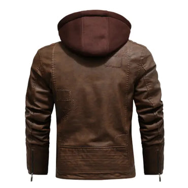 The Custom Hooded Moto Leather Jacket image 1