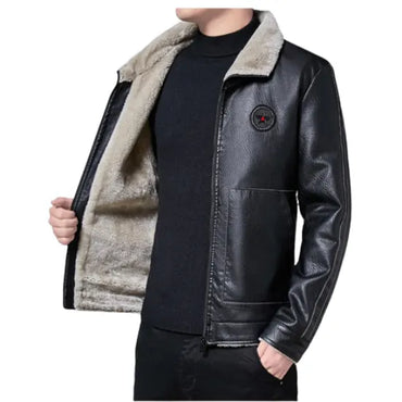 Custom Faux Shearling-Lined Aviator Jacket image 1