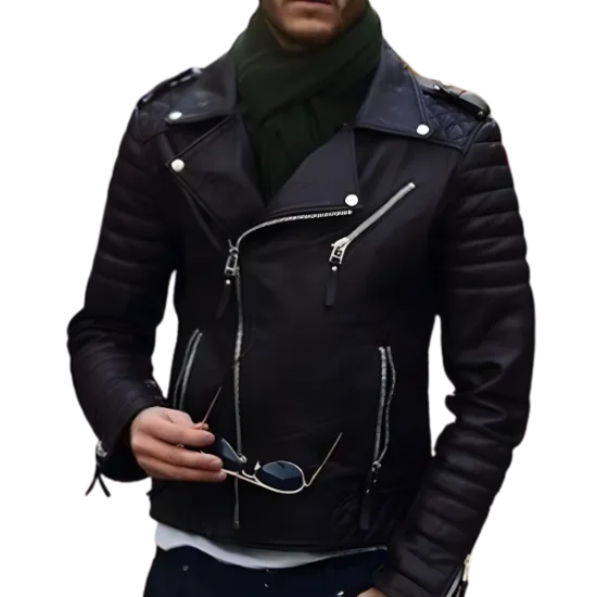 Custom Quilted Double Rider Leather Jacket image 1