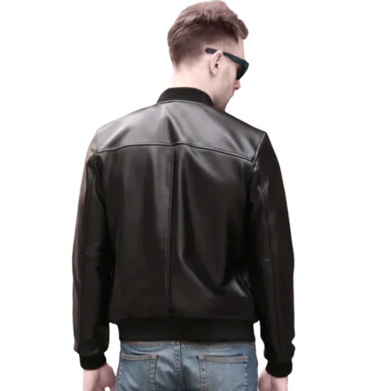 The Custom Classic Leather Bomber Jacket image 2