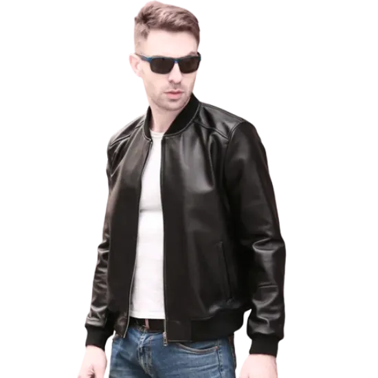 The Custom Classic Leather Bomber Jacket image 1