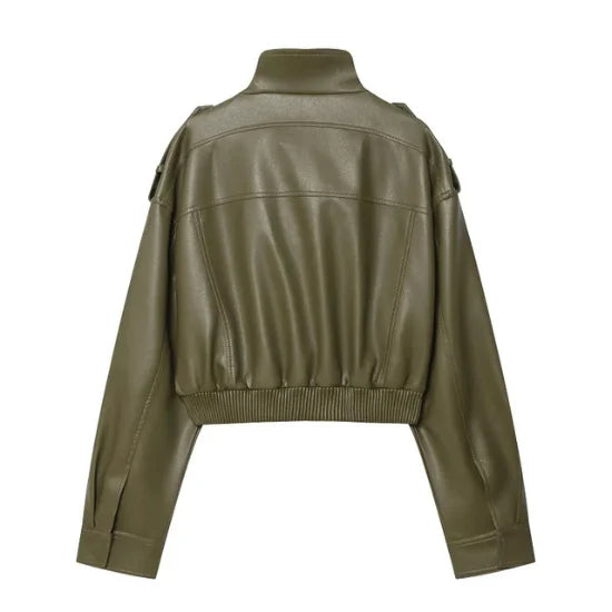 The Custom Women's Military Bomber Jacket image 1