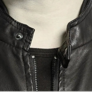 The Custom Minimalist Café Racer Leather Jacket image 1