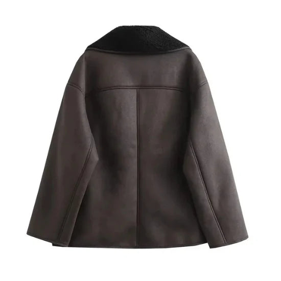 The Custom Women's Shearling-Trim Short Coat image 1