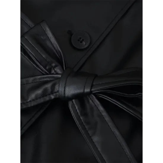 The Custom Women's Belted Utility Leather Jacket image 3