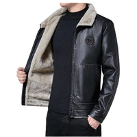Custom Faux Shearling-Lined Aviator Jacket image 1