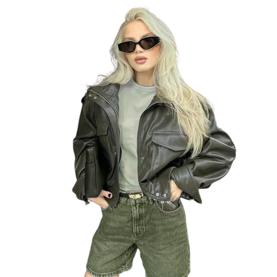 The Custom Women's Military Bomber Jacket image 2