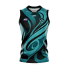 Teal Swirl Oztag Singlet
