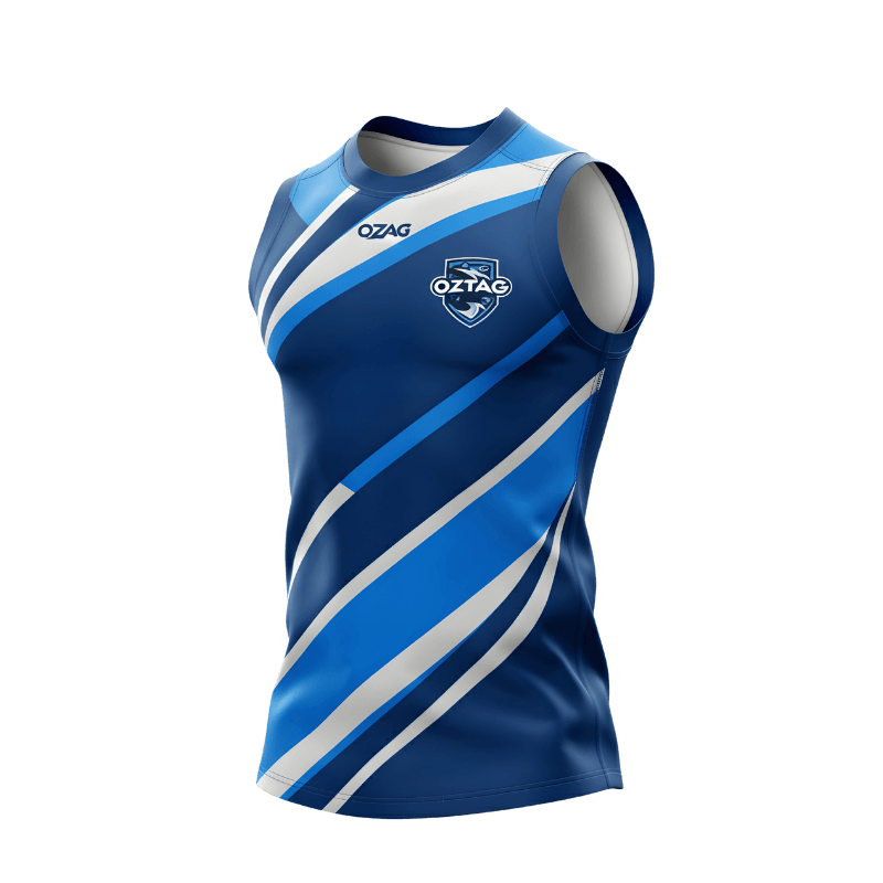 Blue Stripe Oztag Singlet