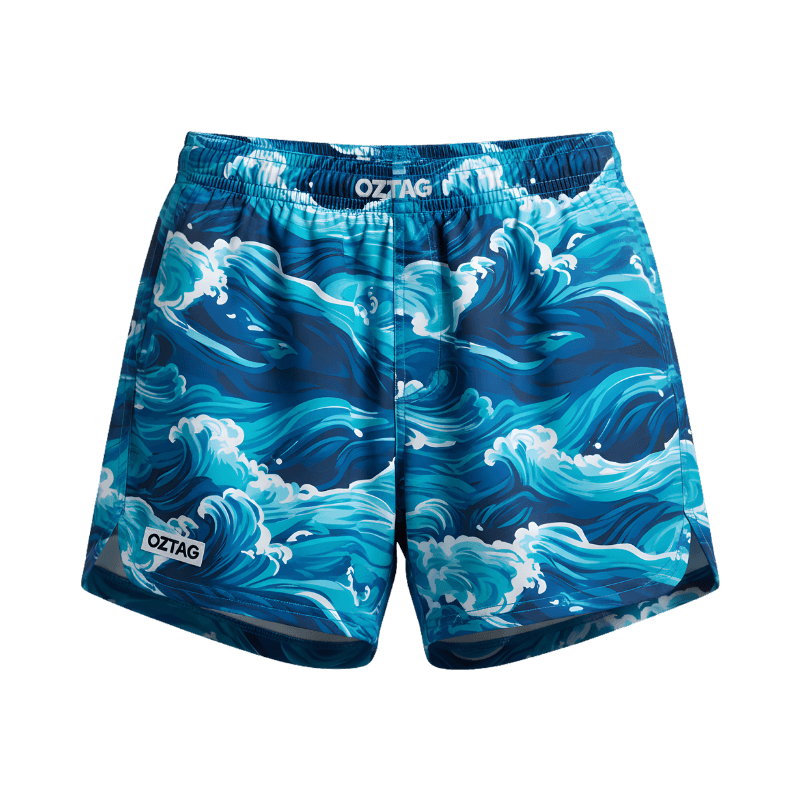 Wave Pattern Oztag Shorts