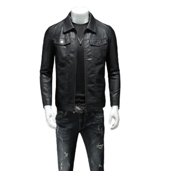 The Custom Leather Trucker Jacket image 1