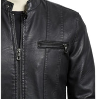 The Custom Minimalist Café Racer Leather Jacket image 2