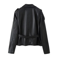 The Custom Women's Belted Utility Leather Jacket image 1