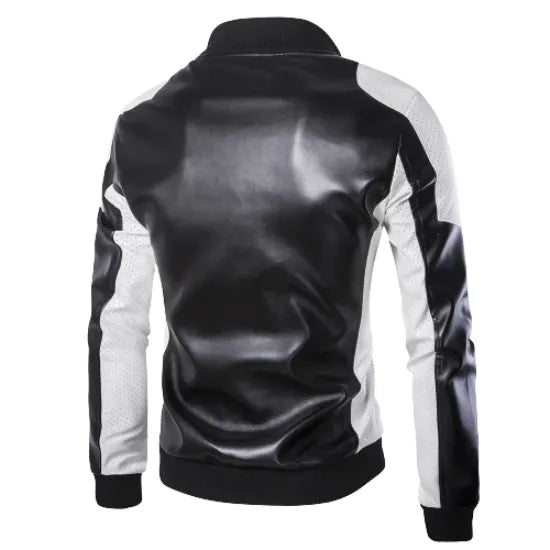 The Custom Two-Tone Leather Bomber Jacket image 1