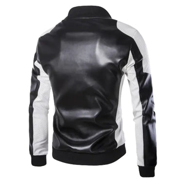 The Custom Two-Tone Leather Bomber Jacket image 1