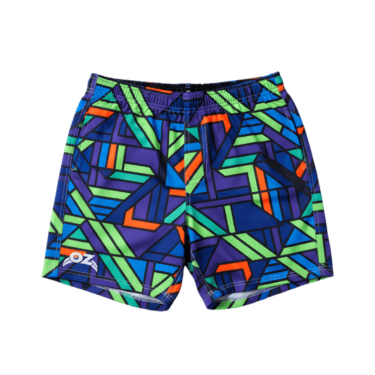 Oztag shorts mens geometric pattern design Australia